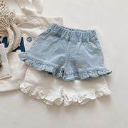新作キッズパンツ ショート 女の子ジーンズ デニム 子供服韓国風LF