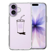 iPhone17 側面ソフト 背面ハード ハイブリッド クリア ケース アップルジュース