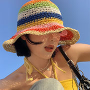 夏 UV カットトップハット  アウトドア  日除け麦わらジャズハット5色