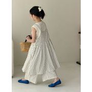 子供服　100-160cm　キッズワンピース　ガールズ　春夏　韓国キッズ服