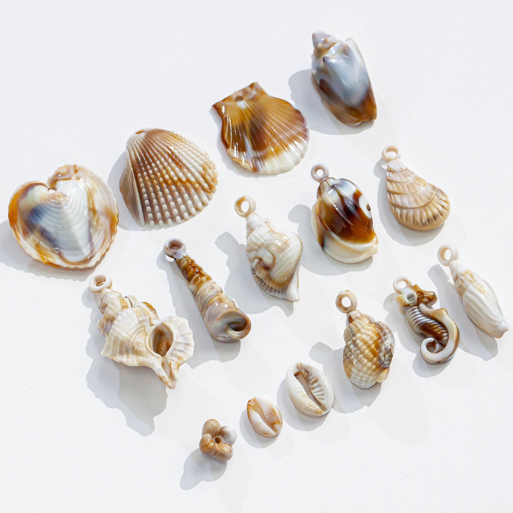 シェル ビーズ ハンドメイド 南国風 アクリル パーツ アクセサリーパーツ 貝殻 手芸 夏 マリン 巻き貝 海