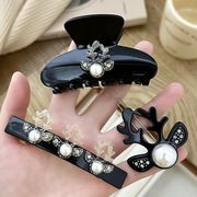 バンスクリップ　ヘアクリップ　バレッタ　ヘアアクセサリー　アクリル　韓国ファッション