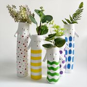 樹脂ハンドペイント手作り家庭用花瓶 机上テーブルとオフィス用インテリア置物