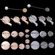 ブローチピン ヘアクリップ 2WAY コサージュピン ブローチ台 アクセサリーパーツ 基礎パーツ つまみ細工