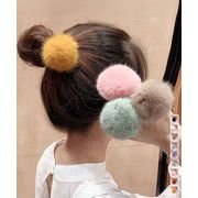 【日本倉庫即納】 ファーヘアゴム ポンポンヘアアクセ韓国風