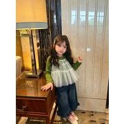 秋 女の子 ガーリー チュールキャミソールデニムパンツ 3点セット