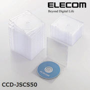 ELECOM(エレコム) Blu-ray/DVD/CDケース（スリム/PS/1枚収納） CCD-JSCS50CR
