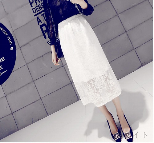 【初回送料無料】ファッションセクシーロングスカート◇ホワイト/ブラック2色♪too-bl6820-183