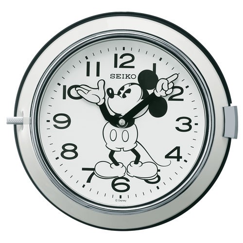 【新品取寄せ品】セイコー製 ディズニーミッキー 防塵型 掛け時計FS504W