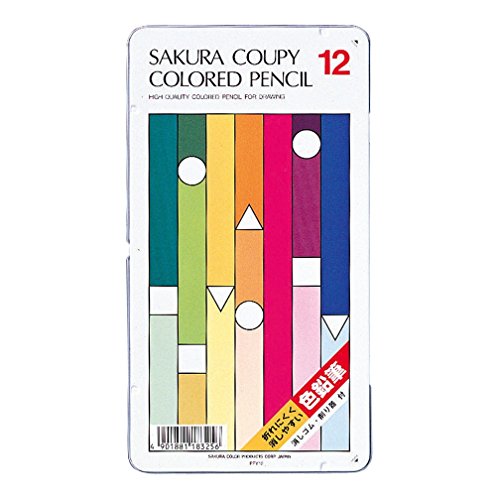 サクラクレパス クーピー色鉛筆12色(スタンダード) PFY12 00007466