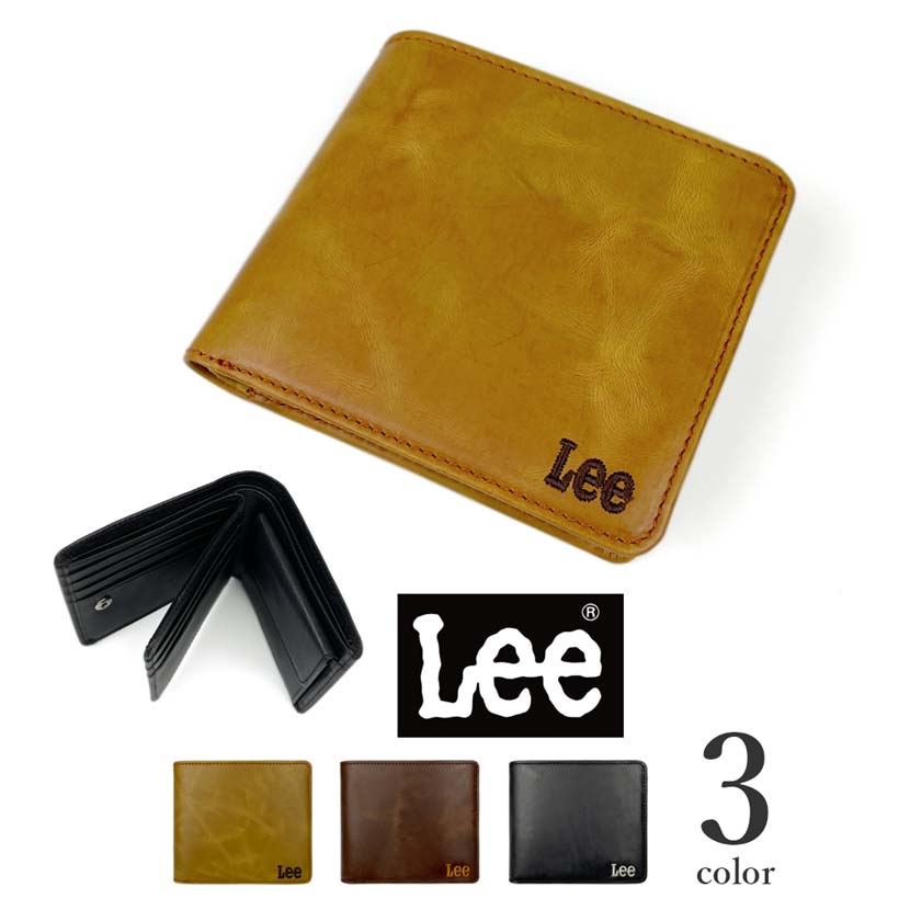 【全3色】 LEE リー 中ベラ  二つ折り 財布 フラップポケット小銭入れ ショートウォレット