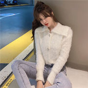 安いです最低価格 韓国ファッション コート カーディガン セーター 短いスタイル ニット 怠惰な風 sweet系