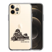 iPhone12 Pro 側面ソフト 背面ハード ハイブリッド クリア ケース 熊本城 銀杏城
