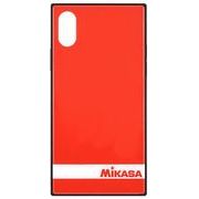 MIKASA iPhoneXS/X対応スクエアガラスケース レッド MKS-01RD