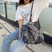 【日本倉庫即納】バッグ　トートバッグ　ショルダーバッグ　民族風　帆布　レディース　韓国ファッション