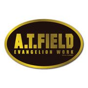 A.T.FIELD ステッカー ATロゴ 楕円 ATF023G 鏡面 ゴールド エヴァンゲリオン
