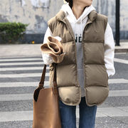 激安セール 2021 冬 新品 簡約 減齢 綿の服 ベスト 厚手 スタンドカラー 暖かさ コート