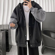 韓国ファッション 初秋 パーカー コート 男性 タイドブランド ゆったりする フード付き ジャケット