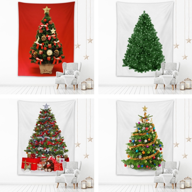 青井屋新作 クリスマスツリー 壁掛け 大人気 飾り付け タペストリー 選べる8種類 クリスマス2021