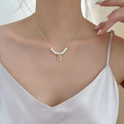新しい真珠のネックレス女性のファッションセンスネックレス気質鎖骨チェーン