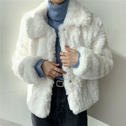 INSスタイル 冬 レトロ 気質 スリム 暖かい 子羊の毛 短い コート 大きいサイズ ファッション