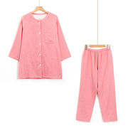 綿糸  ホームウェア  レディースパジャマ  セット  7分袖  パジャマ着