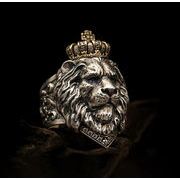 【在庫限り】 ライオン リング メンズ 動物 指輪 リアル 百獣の王 ライオン