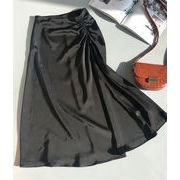 素敵な商品 韓国ファッション 柔らかい 快適である ハイウエスト エレガント 気質 ロングスカート