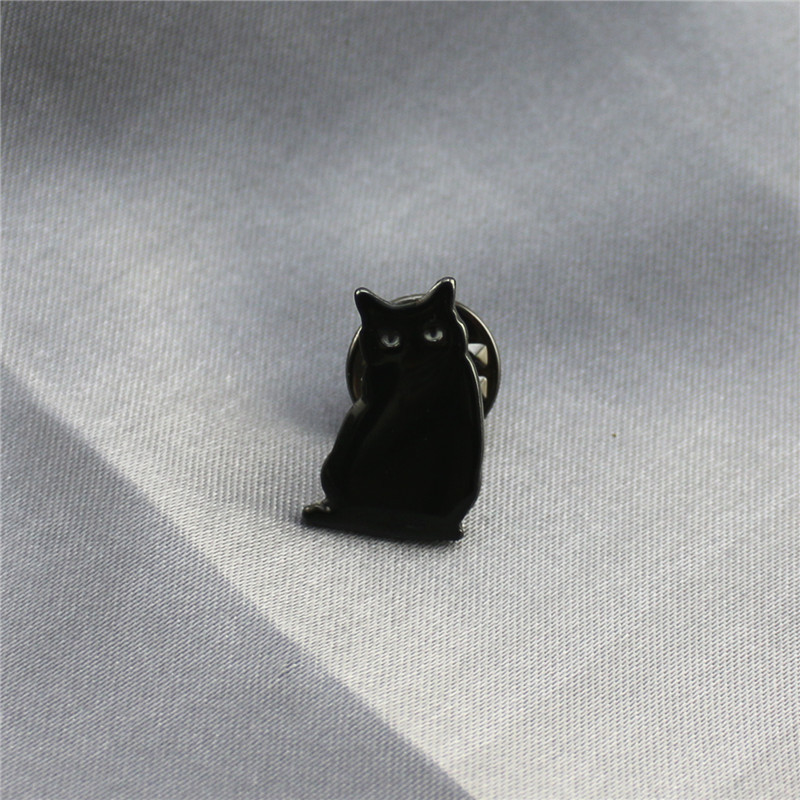 ブローチ プレゼント ビンテージ 黒猫 かわいい デザイン 欧米風