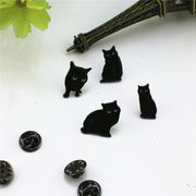 ブローチ　プレゼント　ビンテージ　黒猫　かわいい　デザイン　欧米風　ファッション