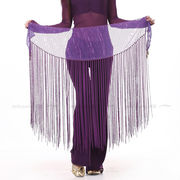 ベリーダンス衣装 インドダンス ヒップスカーフ コスチューム タッセル 飾りベルト スパンコール 10色