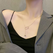 韓国の不規則な幾何学的なネックレスシンプルな金属の質感気質ネックレス女性の鎖骨チェーン