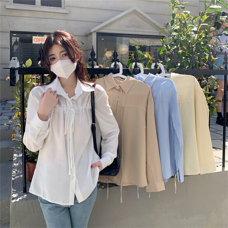 着映えが狙える 韓国ファッション シャツ デザインセンス 長袖 トップス 薄い カジュアル オシャレ