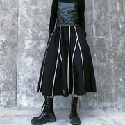 フレアマキシスカート カジュアルな雰囲気に仕上がる変形 気質 バイカラー スカート