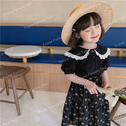 スカート　半袖　トップス　ドレス　半袖＋ドレス　子供服　春着　子供ドレス　韓国風　セットアップ