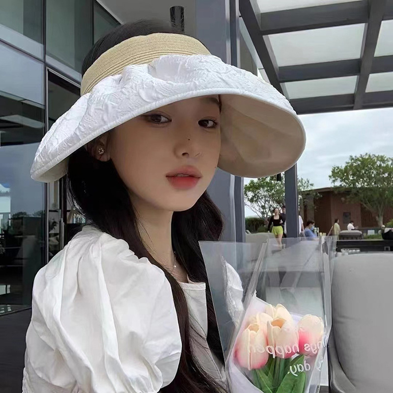 サンバイザー　帽子　ハット　紫外線対策　uvカット　韓国ファッション