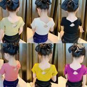 韓国子供服　子供服　女の子シャツ　キッズ服　子供シャツ　半袖シャツ　90-130　
