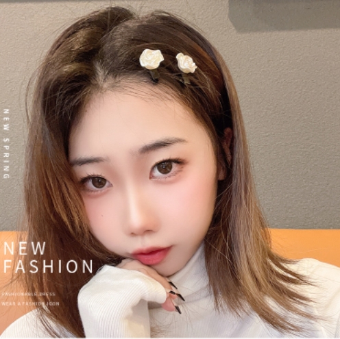 髪飾り　韓国風　2022春夏新作　ヘアアクセサ　ヘアピン　サザンカ　人気