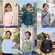 人気！ 子供服 韓国風子供服  tシャツ   トップス  キッズ服 可愛い  純色 ファッション  男女兼用6色