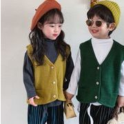 人気新作  子供服  純色 可愛い  チョッキ    キッズ服 韓国風子供服 トップス   長袖 男女兼用80-130CM
