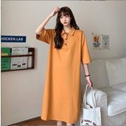 韓国風　レディース　半袖ドレス　夏新しい，気質，ファッションドレス　★M-XL