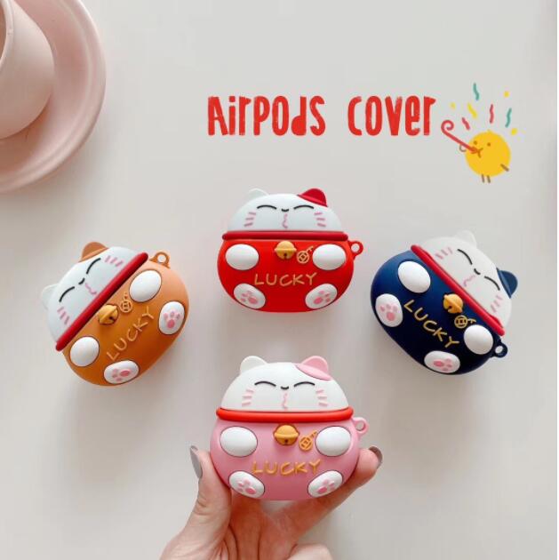 AirPods1 AirPods2 AirPods pro3  AirPods Pro ケース イヤホンのケース 保護ケース 招き猫