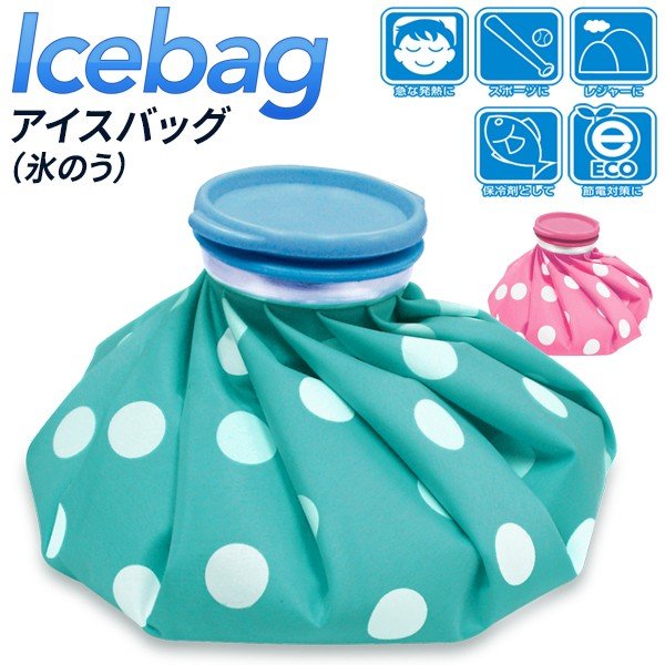 1.3Lアイシングバッグ/氷嚢(ひょうのう)/氷が入れやすい大口径/水漏れ防止パッキン付/アイスバッグ1000
