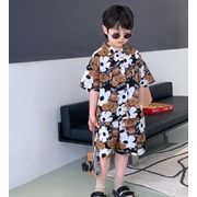 【2点セット】2022春新作 子供服  ベビー服  アパレル  半袖   シャツ+ショットパンツ  男の子