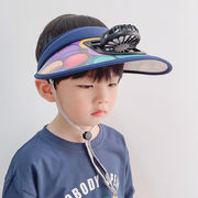 サンバイザー 子供用 ファン付き 帽子 USB充電式 扇風機 ハット 日よけ UVカット 紫外線対策 アウトドア