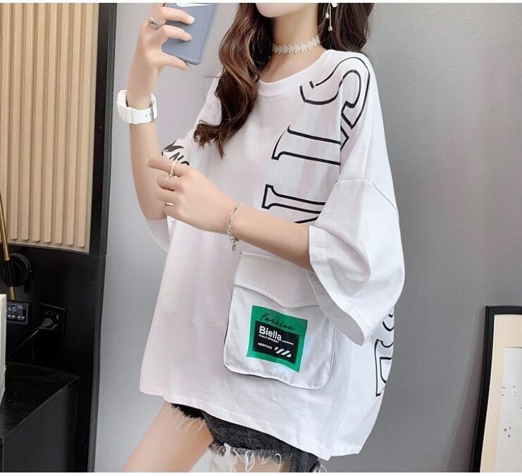 韓国風　女夏新しい　大きいサイズ半袖Tシャツ， 気質ファッションTシャツ★学生Tシャツ★M-XL