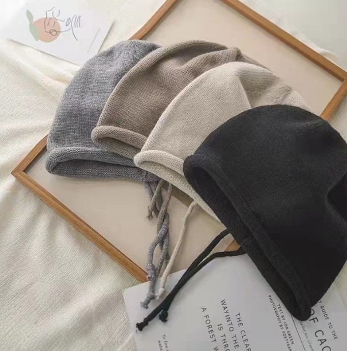 韓国ファッション  秋冬  暖か  ニット  ハット  ニット帽  冬帽  帽子  56-58cm