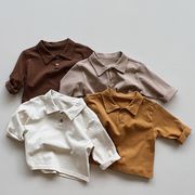 韓国風子供服  ベビー服  キッズ服    Tシャツ 長袖   シャツ  トップス   全4色