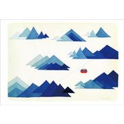 ポストカード イラスト 山田和明「青のフーガ」絵本作家 水彩画 メッセージカード 郵便はがき