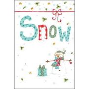 ミニカード クリスマス「雪だるま」メッセージカード